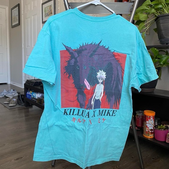 Large Blue Anime HunterxHunter Graphic T Shirt - Picture 1 of 3